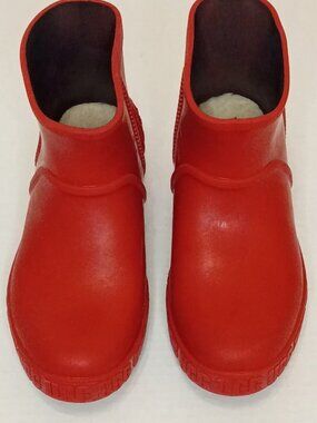 UGG Kids Drizlita Waterproof Rain Boots Samba Red Size 4/Women’s size 6